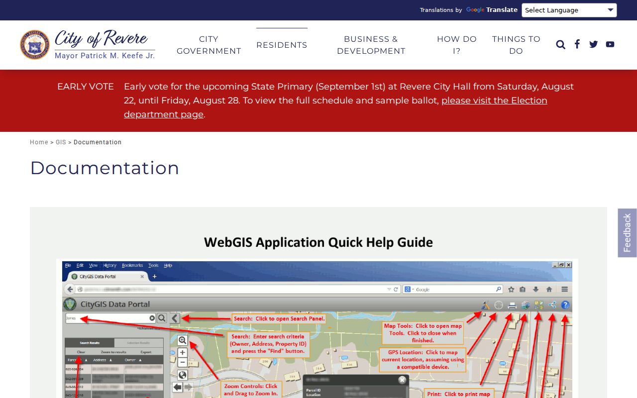 Revere previous residents GIS address and parcel workflow