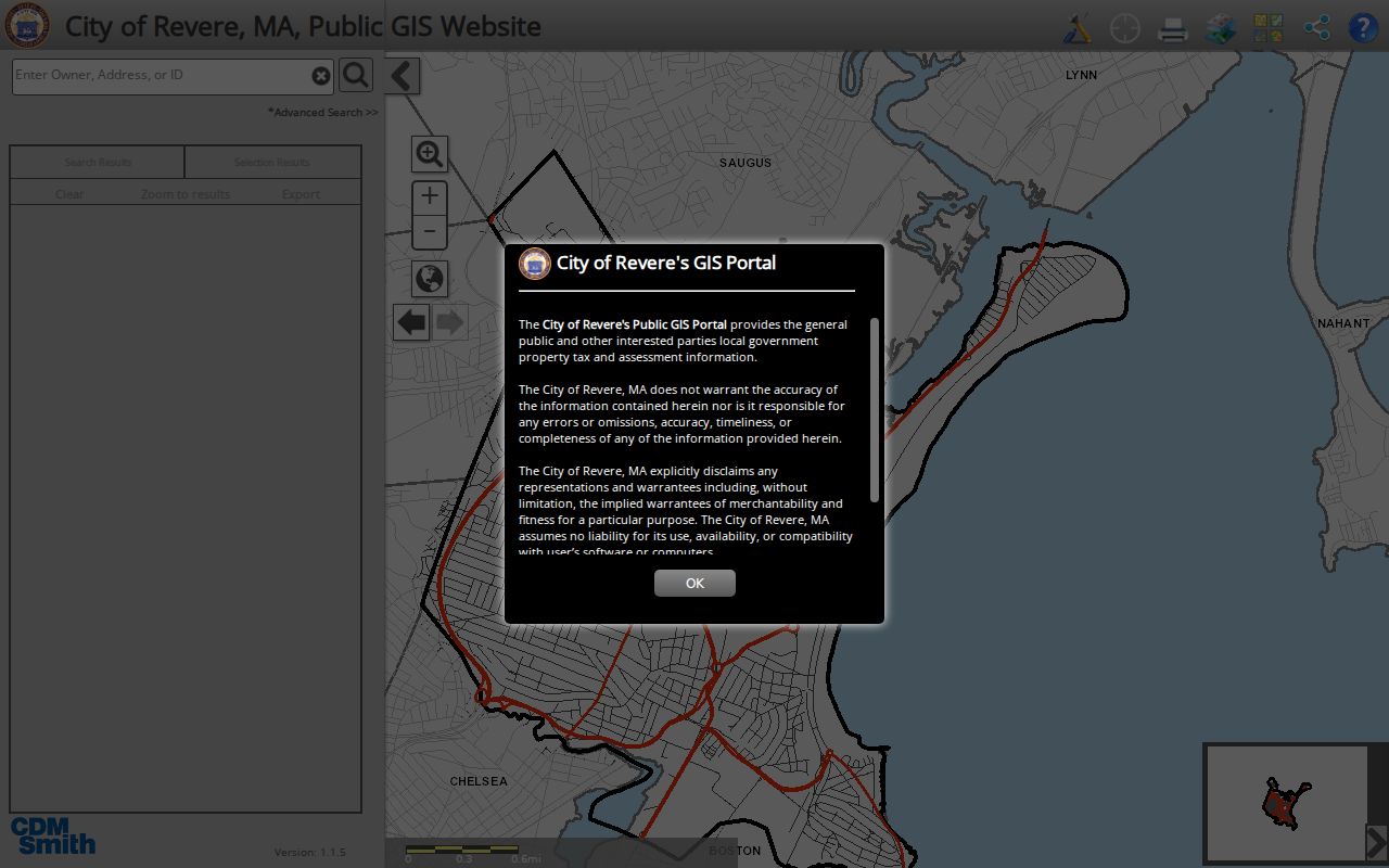 Revere street directory GIS parcel search tools